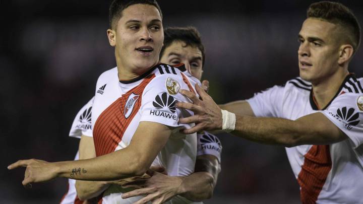 Juan Fernando Quintero, Nacho Fernández y Santos Borré