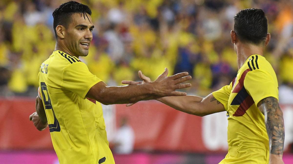 Falcao celebra su gol ante Estados Unidos