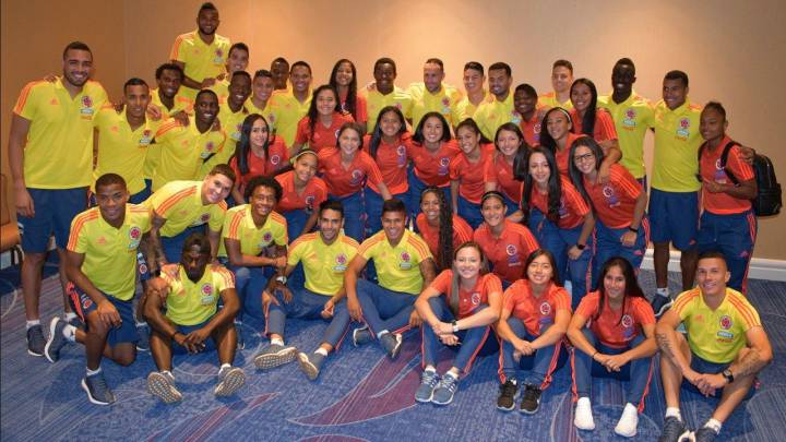 La Selección Colombia de mayores se reunió en Tampa con la Sub 17 femenina