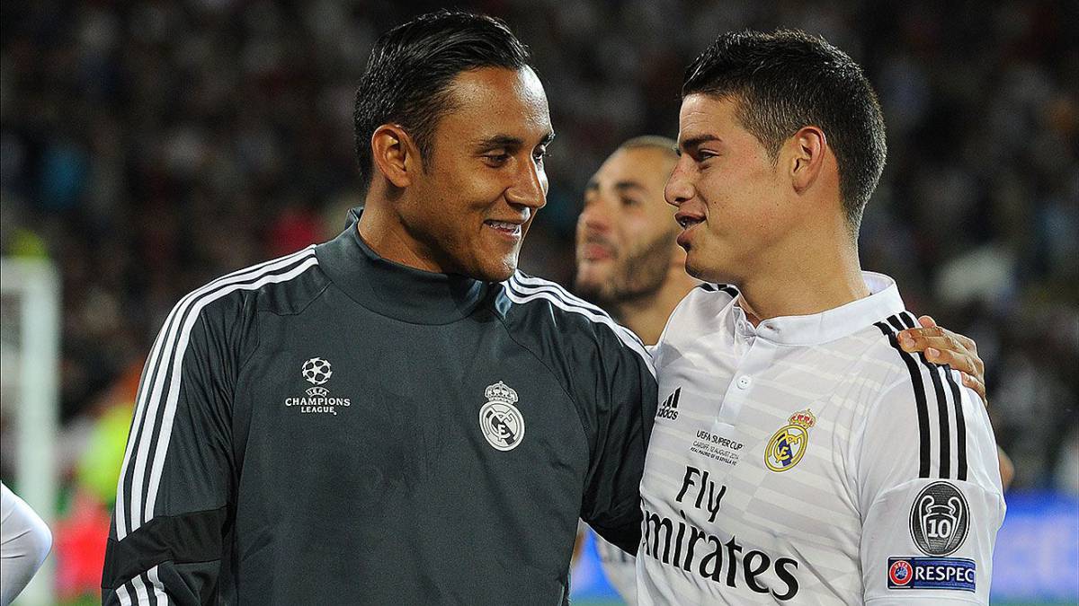 Keylor Navas y James Rodríguez se reencuentran este martes en New Jersey después de ser compañeros en el Real Madrid