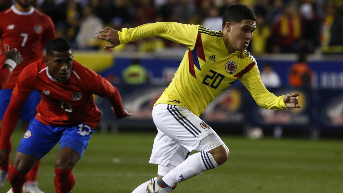 Juan Fernando Quintero con Colombia ante Costa Rica
