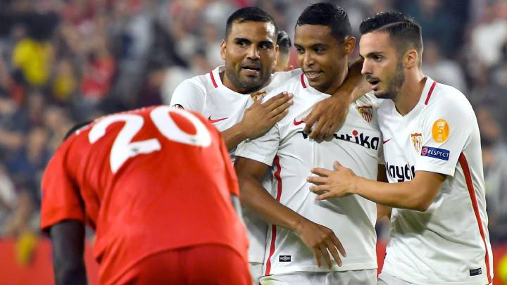 Luis Fernando Muriel celebra un gol en Champions