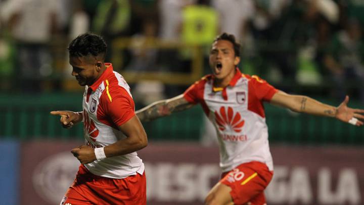 Santa Fe venció 1-2 a Deportivo Cali en el partido de vuelta por los cuartos de final de la Copa Sudamericana. Morelo y Guastavino anotaron los goles.