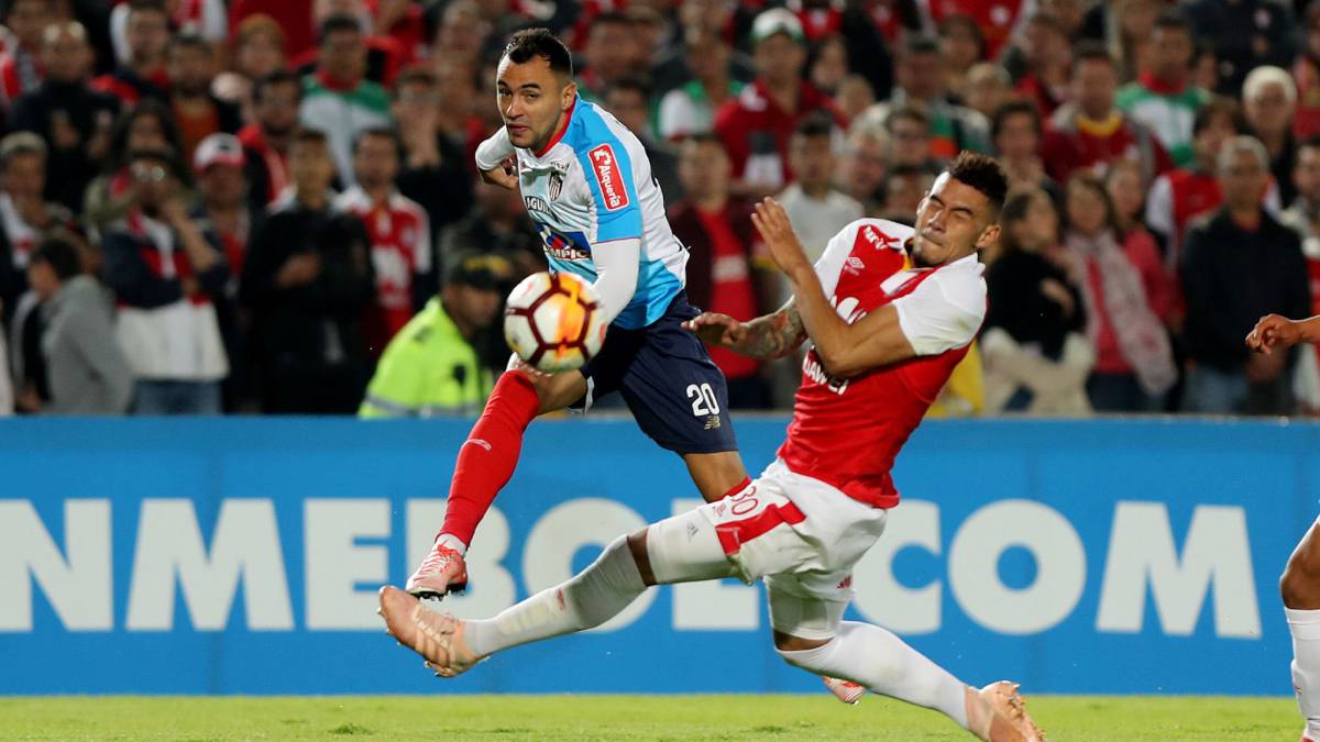 Marlon Piedrahita marca un golazo en el 2-0 ante Santa Fe por Copa Sudamericana