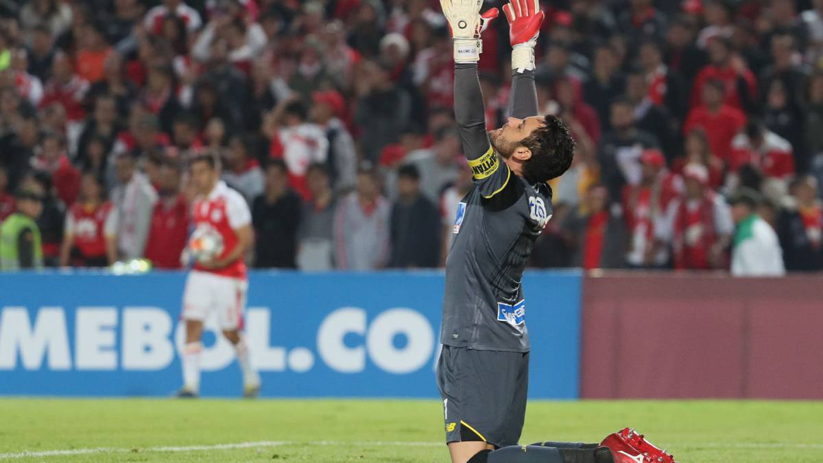 El arquero uruguayo Sebastián Viera analizó la victoria de Junior en El Campín contra Santa Fe, por la ida de las semifinales de Copa Sudamericana.