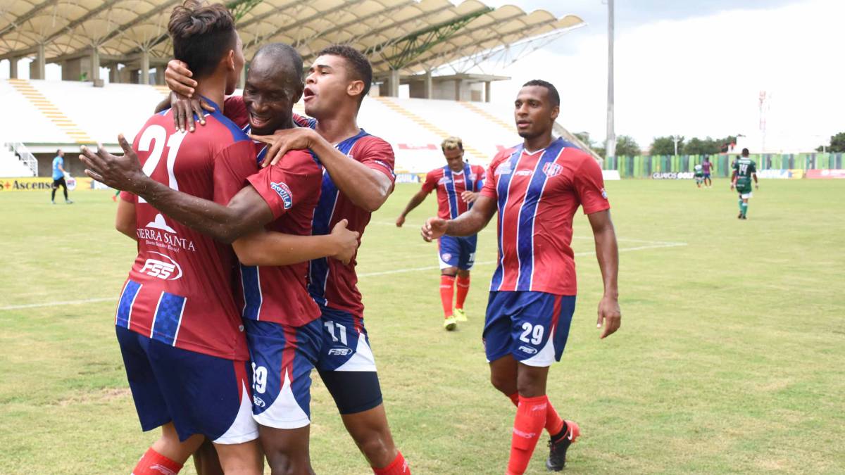 Unión Magdalena celebra un gol