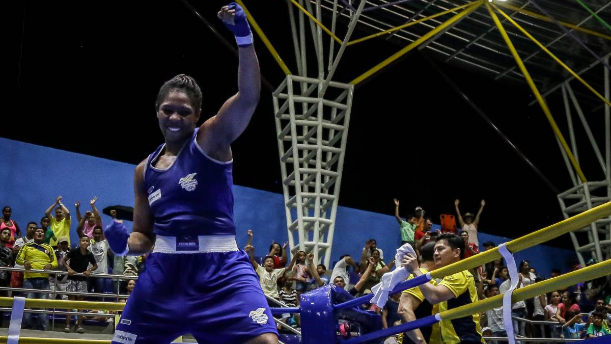 La boxeadora celebraba una victoria
