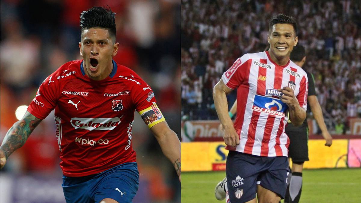 Germán Cano y Teófilo Gutiérrez van con Medellín y Junior por su primer título de Liga Águila