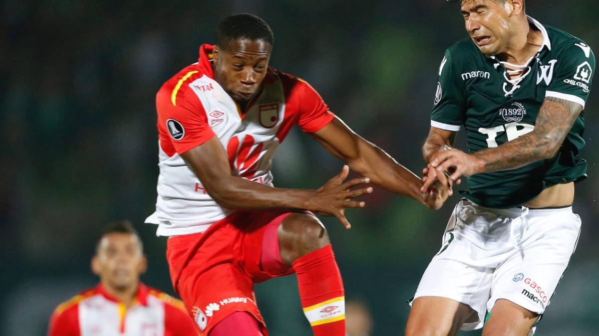 Leyvin Balanta ante Wanderers en Copa Libertadores