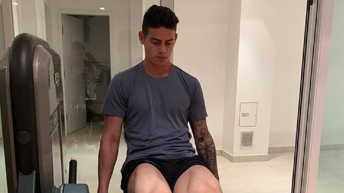 James Rodríguez evoluciona en su recuperación de la lesión de rodilla