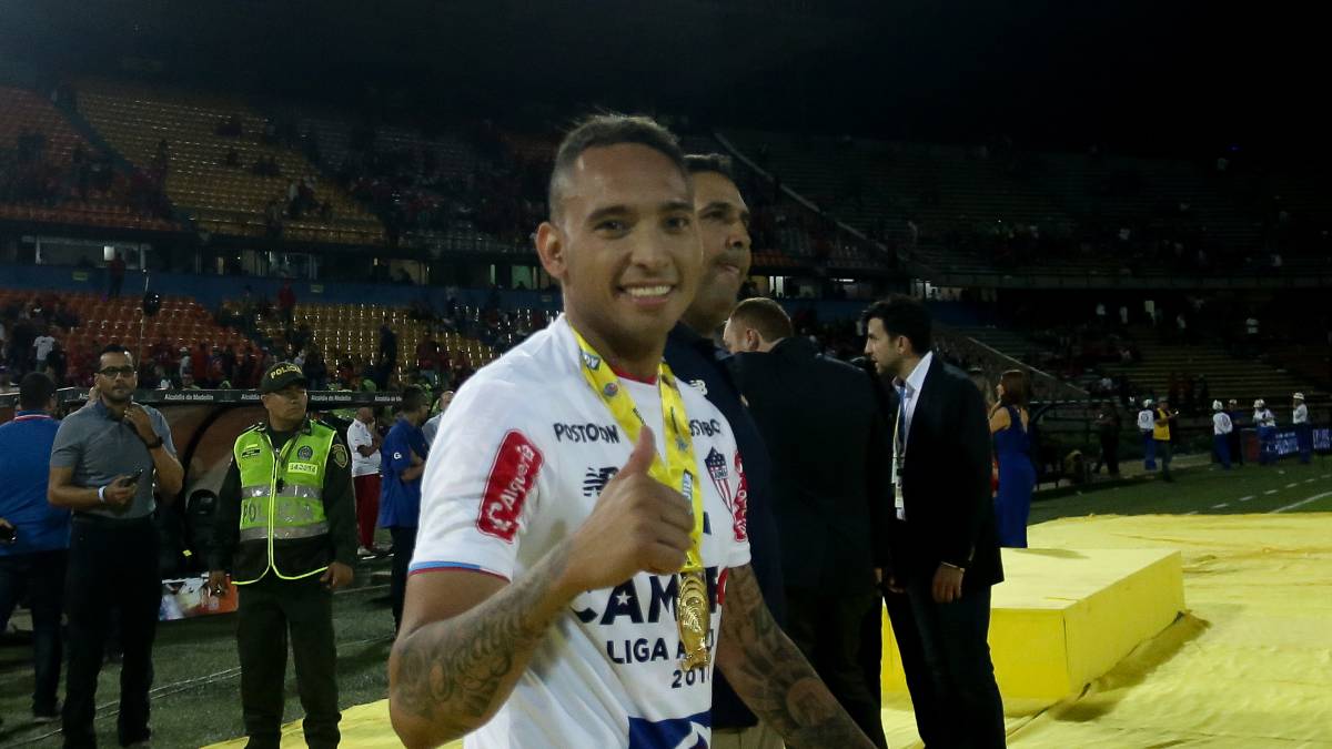 Jarlan Barrera fue una de las figuras del Junior de Barranquilla campeón de la Liga Águila II - 2018 ante el Deportivo Independiente Medellín
