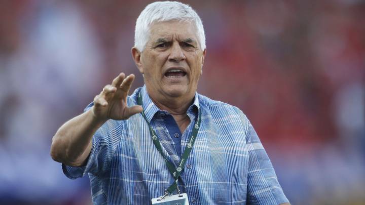 Julio Comesaña en la final de Liga ante Medellín