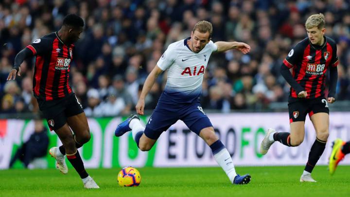 Tottenham - Bournemouth, por la jornada 19 de la Premier League de Inglaterra que se disputará en Wembley a partir de las 10:00 a.m.