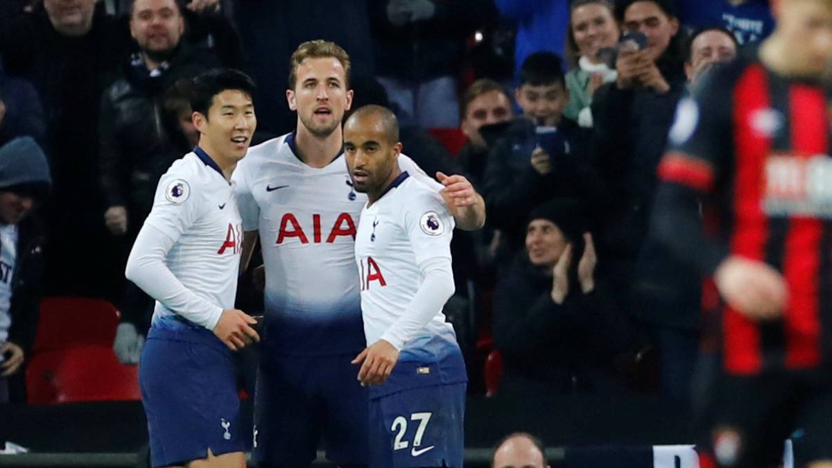 Tottenham golea a Bournemouth y es segundo de la Premier League
