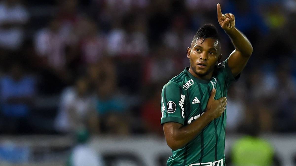 Miguel Borja marcó 20 goles en el año con Palmeiras