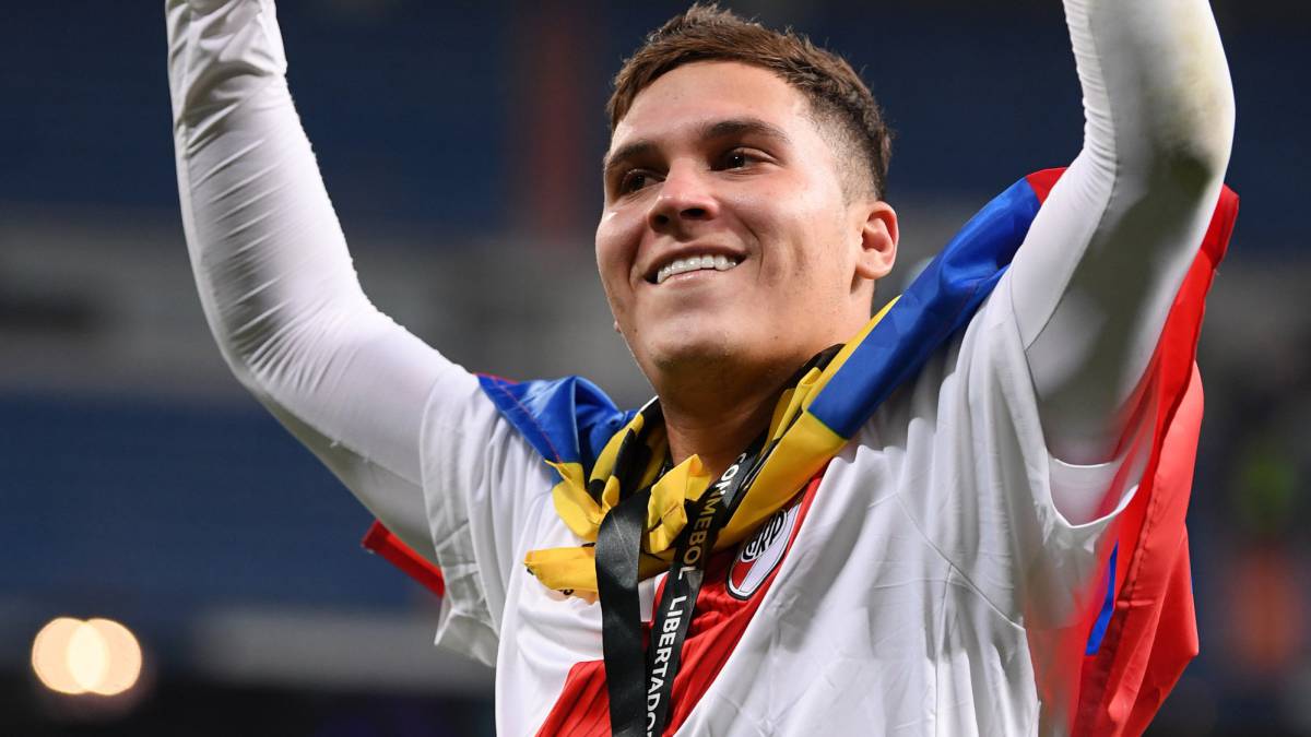 Juan Fernando Quintero celebra en Madrid la Copa Libertadores