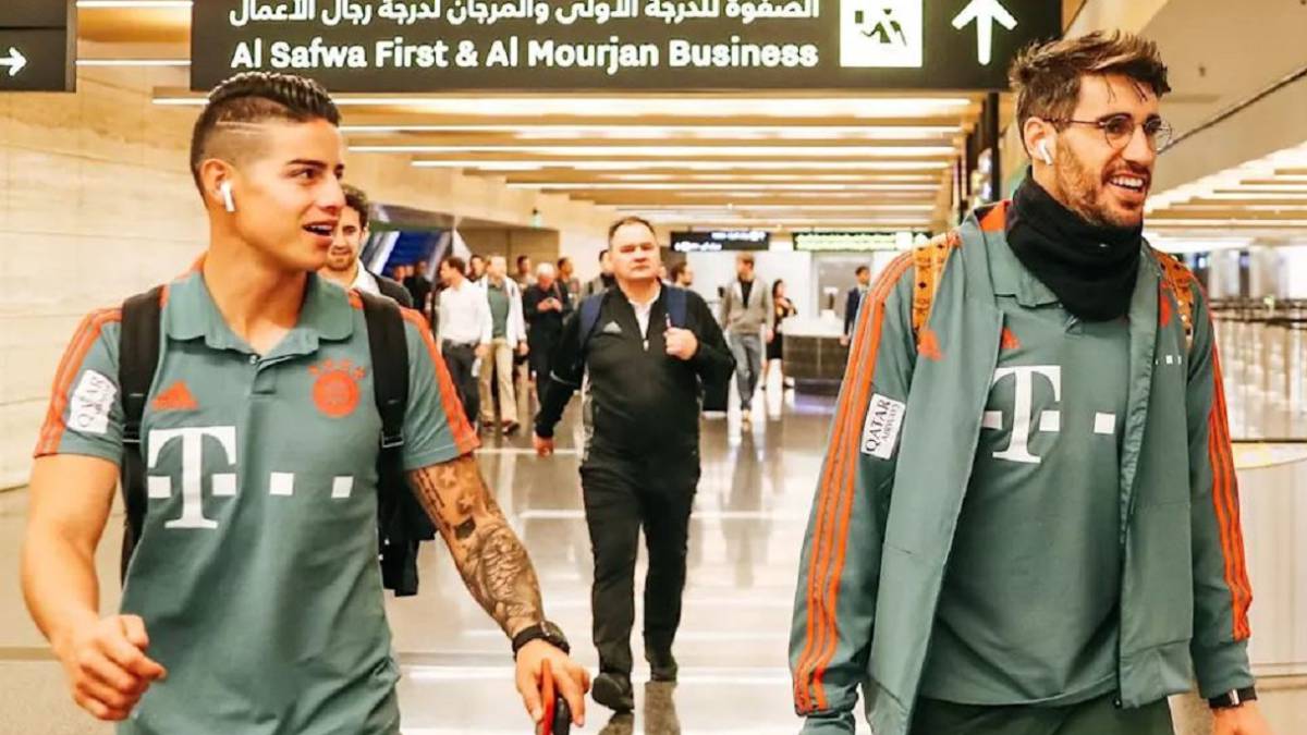 James Rodríguez ya está con el Bayern Múnich en Doha para la pretemporada invernal