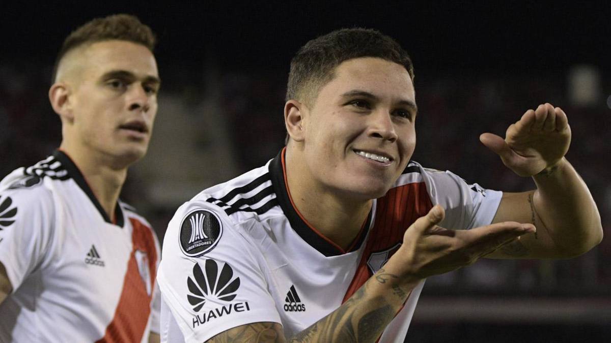 Juan Fernando Quintero habló en TyC Sports sobre su actualidad con River Plate y el tatuaje que se hizo en honor a su gol en la Copa Libertadores