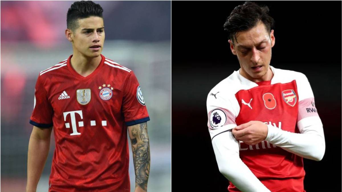 Dayli Mail compara las carreras de James Rodríguez y Mesut Özil
