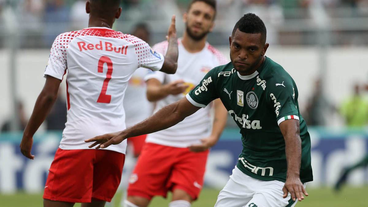 Miguel Borja celebra su gol ante Red Bull Brasil