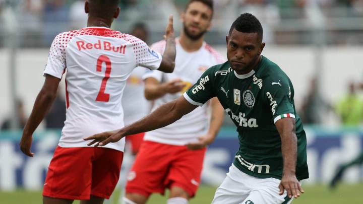 Miguel Borja celebra su gol ante Red Bull Brasil