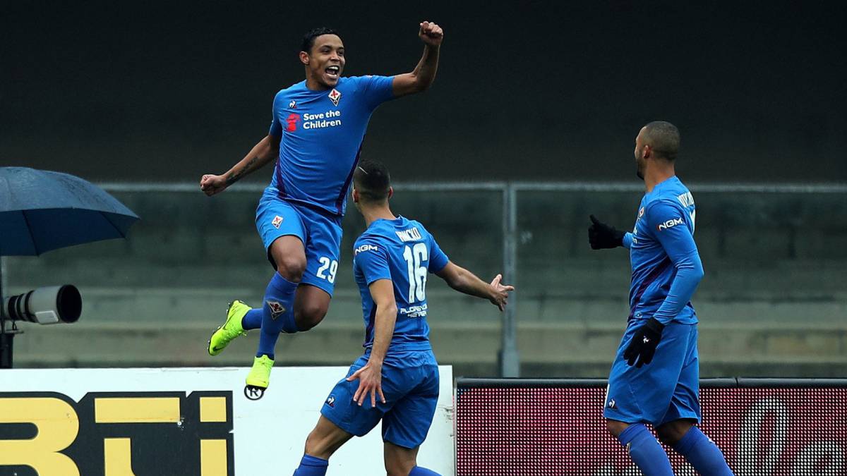 Fiorentina venció 3-4 a Chievo Verona, por la fecha 21 de la Serie A de Italia. El colombiano Luis Fernando Muriel anotó el primer gol de la Fiore.