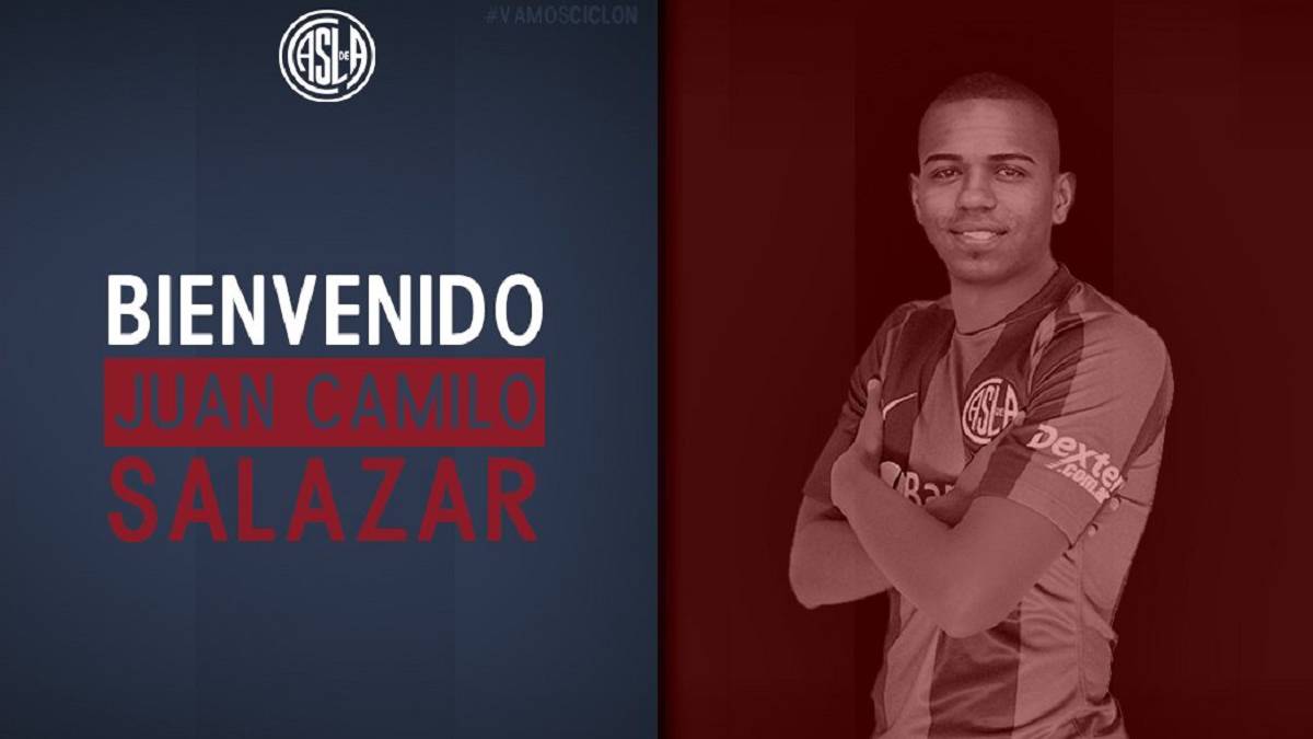 Presentación oficial de Juan Camilo Salazar en San Lorenzo de Argentina, donde llega procedente de Millonarios