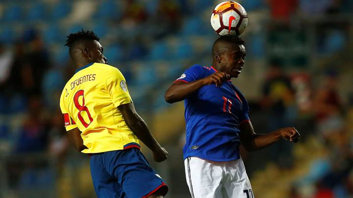 Ecuador y Colombia en partido del Sudamericano