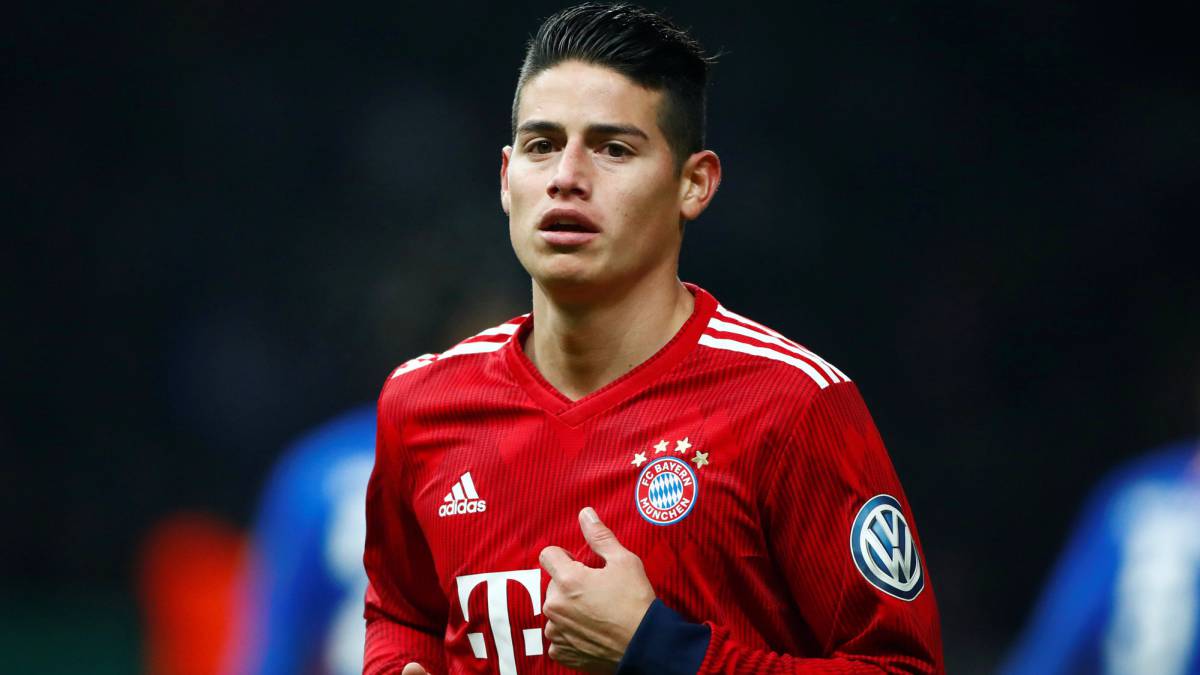 James Rodríguez frente al Hertha Berlín en Copa Alemania