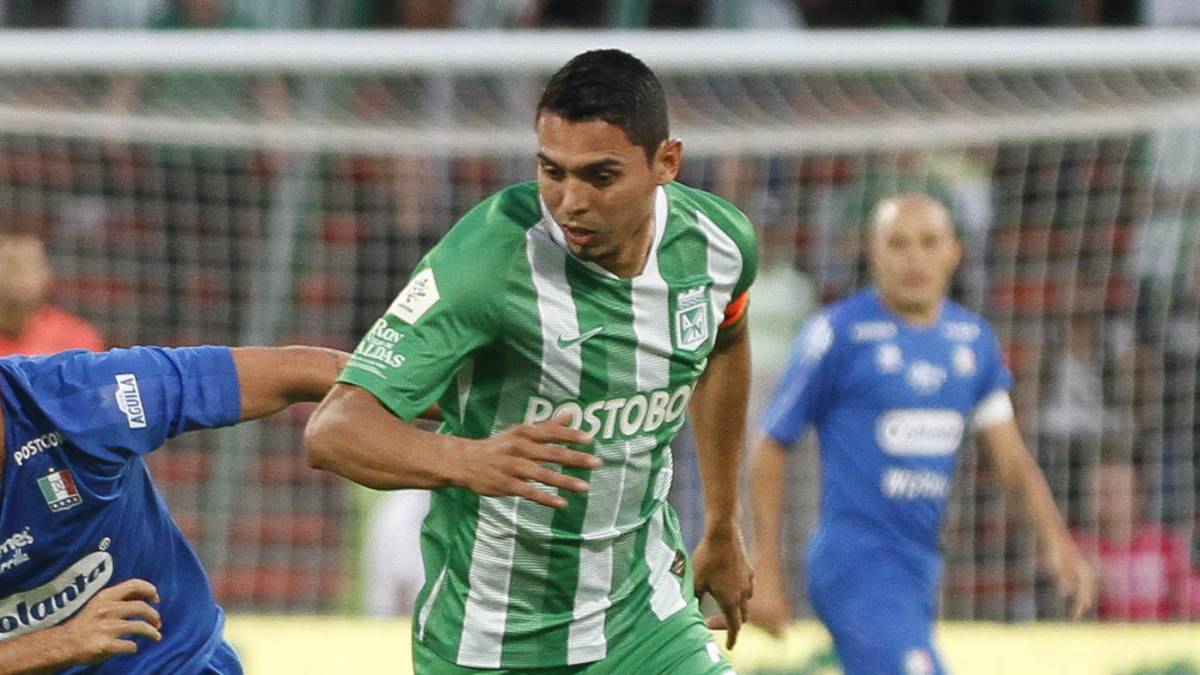Atlético Nacional en partido de la Liga Águila. El equipo colombiano enfrentará hoy a Deportivo La Guaira por la Copa Libertadores