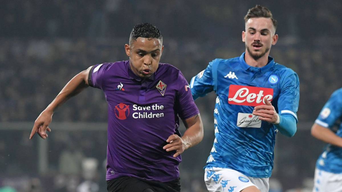 Luis Fernando Muriel fue el peor calificado del partido entre la Fiorentina y el Nápoles.