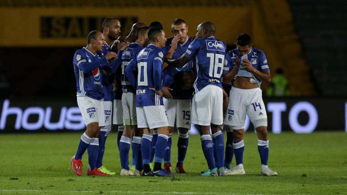 Millonarios tras un partido de la Liga Águila en el estadio El Campín. Hoy 13 de febrero enfrenta a Fortaleza por al Copa Águila