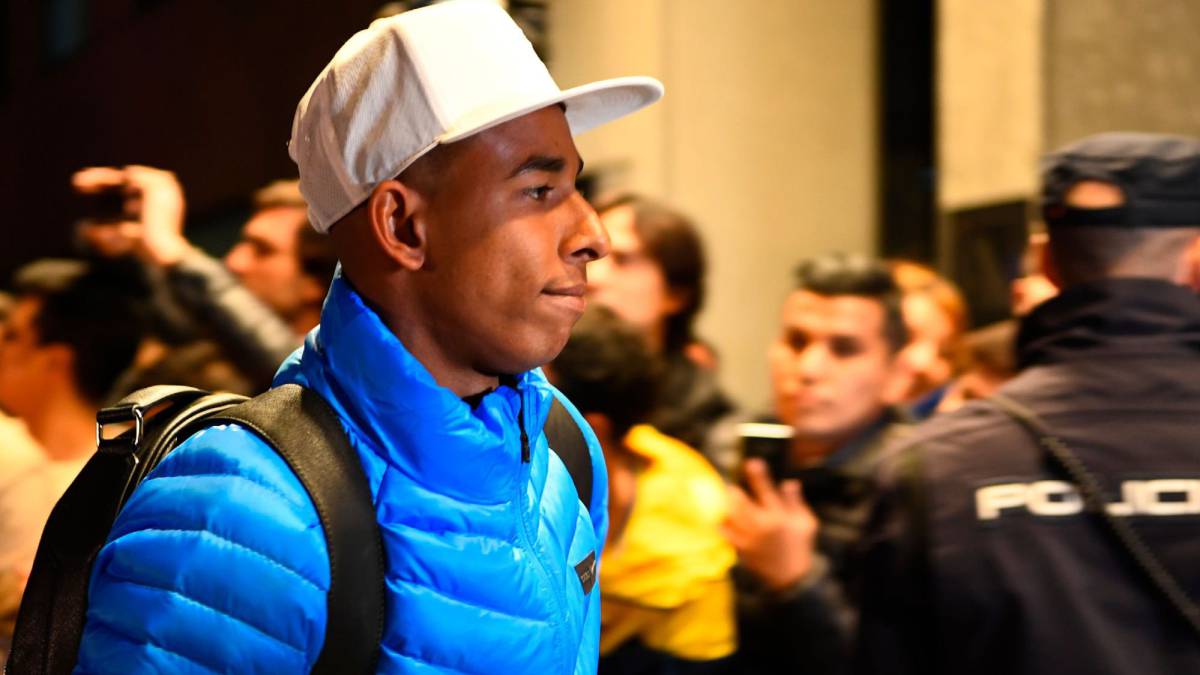 Sebastián Villa, jugador de Boca Juniors, en Madrid para la final de Copa Libertadores