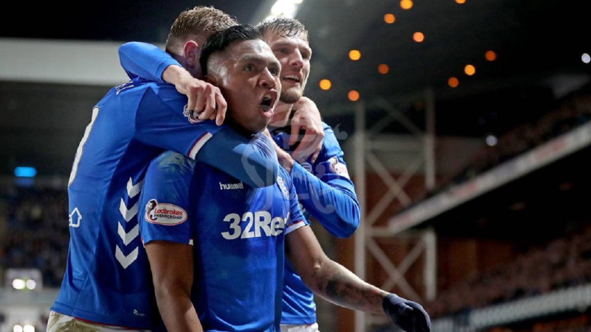 Alfredo Morelos fue el protagonista de la victoria del Rangers al marcar poker en la Copa de Escocia.