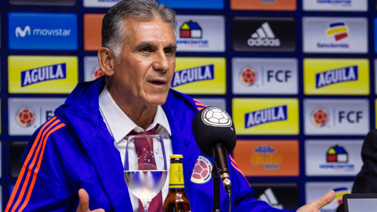 Carlos Queiroz en su presentación como nuevo DT de la Selección Colombia
