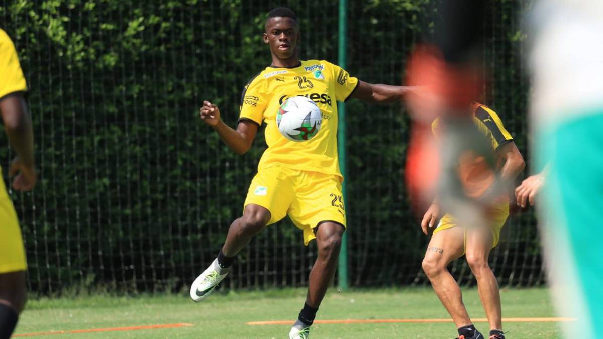 Andrés Colorado durante un entrenamiento en la sede deportivo del Cali