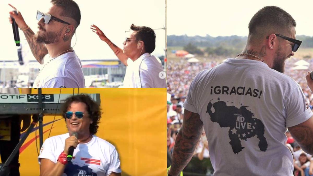 Silvestre Dangond, Carlos Vives, Maluma y su bastón se lucen en el ‘Venezuela Aid Live’ en el que estuvieron acompañados de artistas como Maná y Sanz