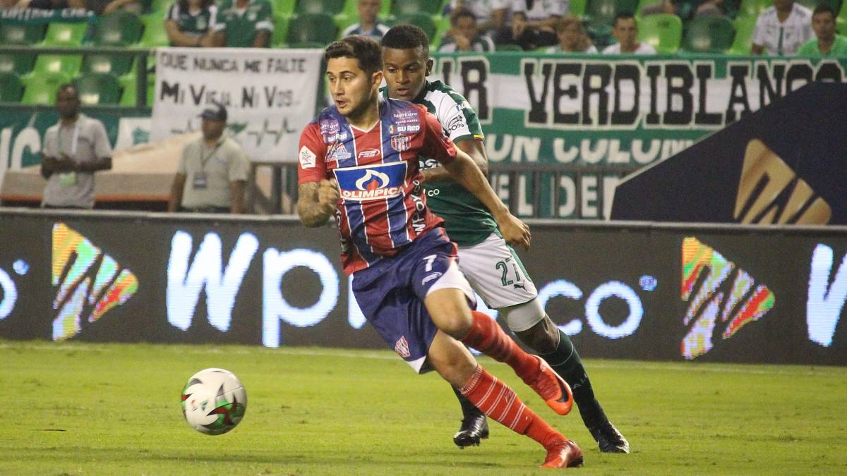 Atlético Nacional visitó al Unión Magdalena en el estadio Sierra Nevada en el desarrollo de la sexta jornada de la Liga Águila I - 2019. Abel Aguilar anotó.
