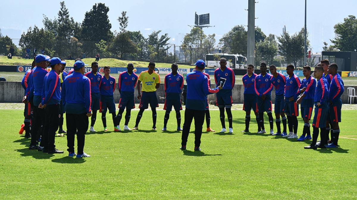 Los posibles grupos de la Selección Colombia Sub 17, que entrena en Bogotá de cara al Sudamericano.