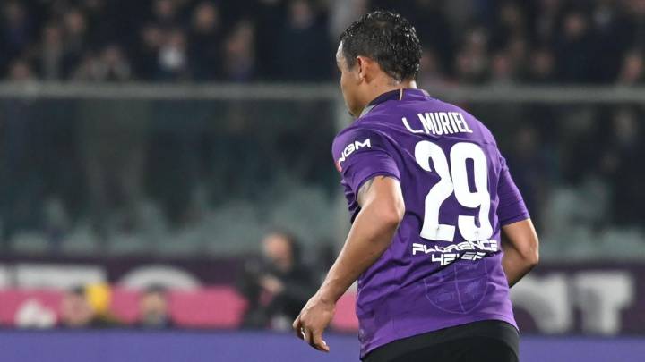 Luis Muriel marcó el gol del empate de la Fiorentina ante la Lazio por la fecha 27 de la Serie A