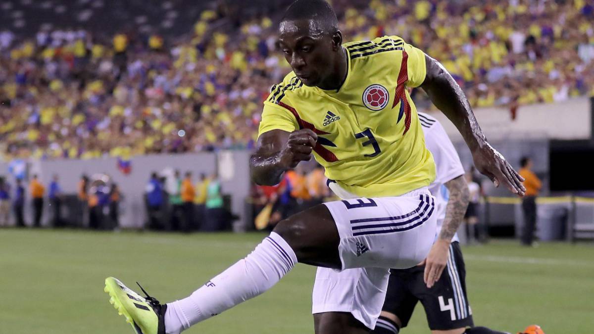 Deiver Machado en un amistoso de Colombia ante Argentina en Estados Unidos.