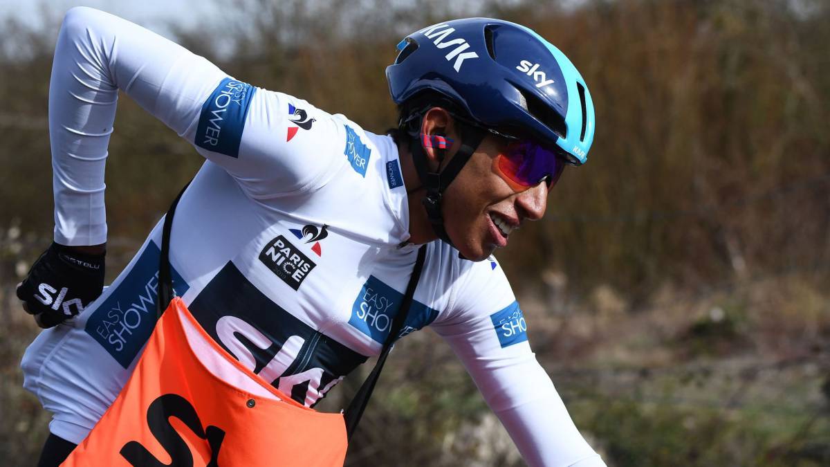 Egan Bernal en la tercera etapa de la carrera París - Niza