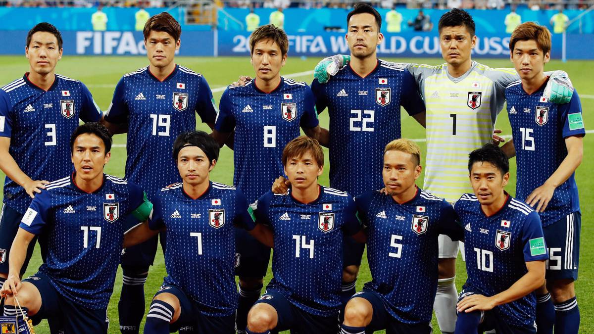 Equipo de Japón previo a un partido en el Mundial de Rusia 2018