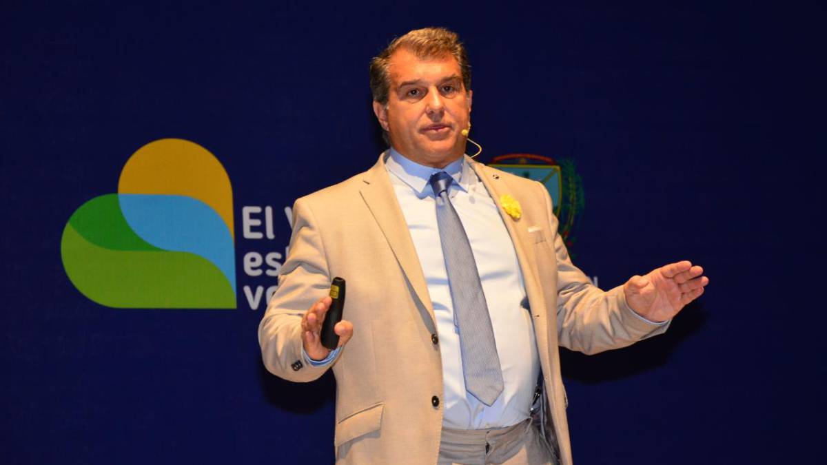 Joan Laporta estuvo en Colombia hablando de liderezgo