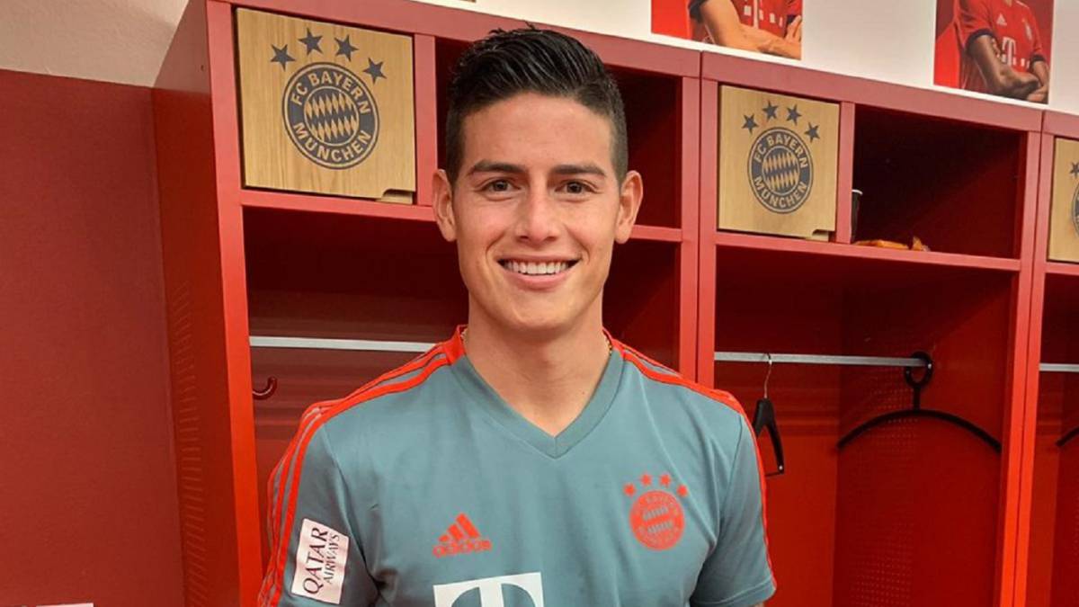 James Rodríguez, volante del Bayern Múnich feliz por su triplete con el equipo alemán