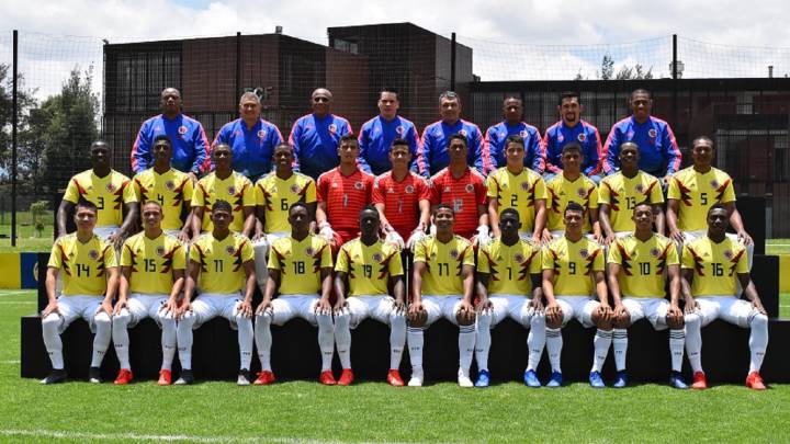 Selección Colombia Sub 17 que disputará el Sudamericano de Perú