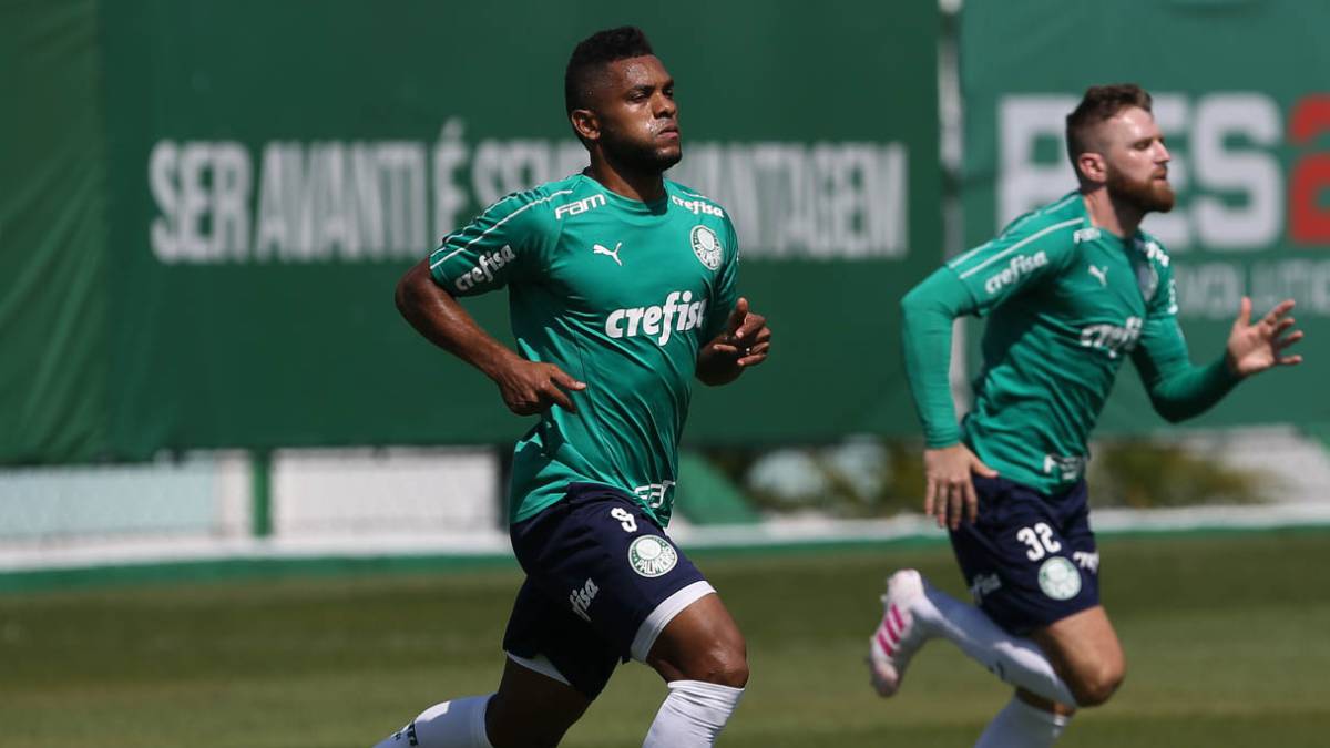 Miguel Borja, con poca participación en goles de Palmeiras en 2019.