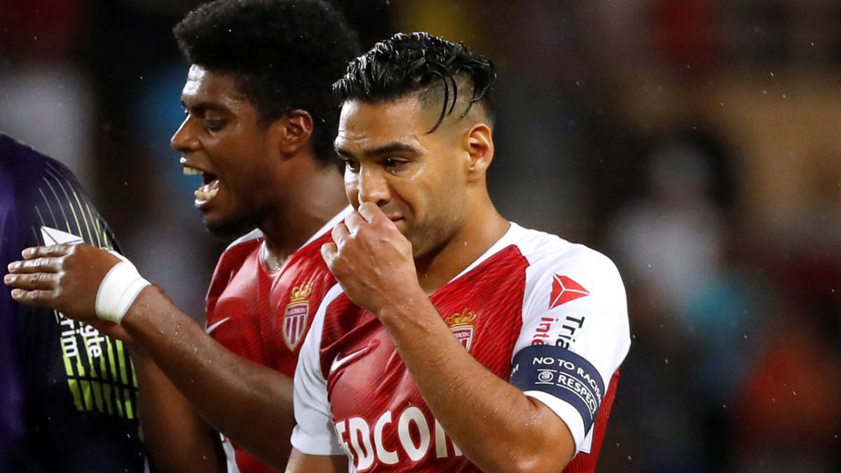 Falcao luego de un partido de Mónaco en la Liga de Francia