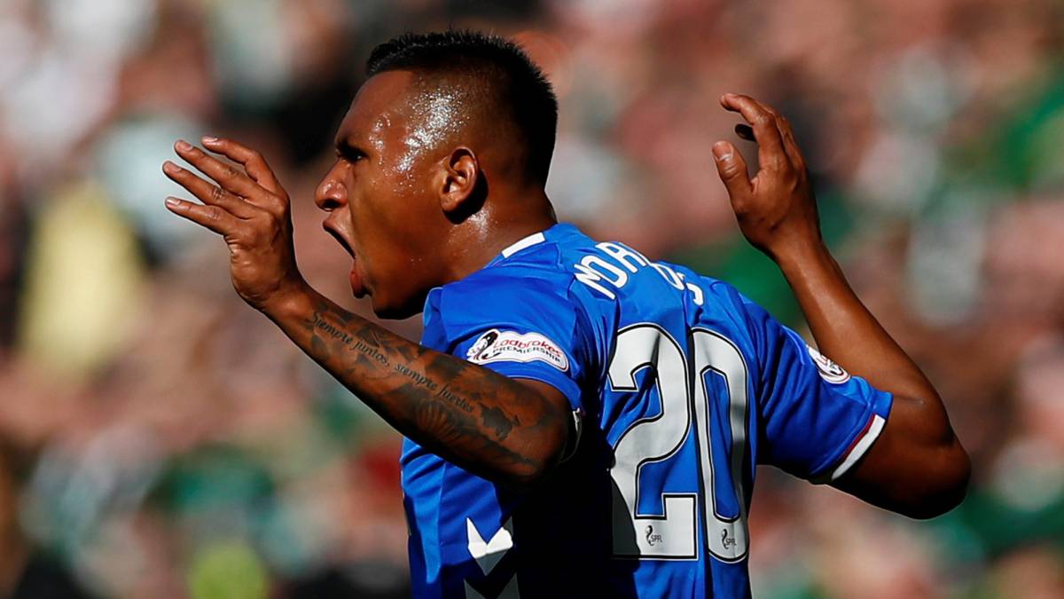Alfredo Morelos salió expulsado por quinta vez en la temporada y se convierte en el tercer colombiano con más rojas en Europa