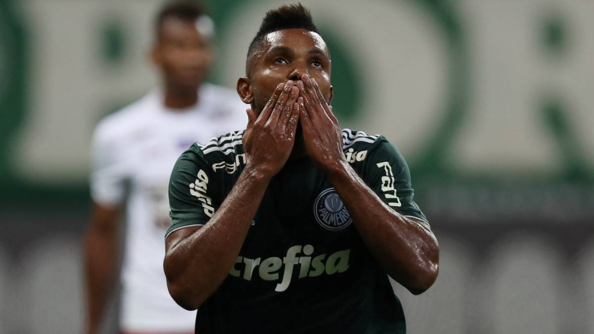 Miguel Borja vive un presente discreto en Palmeiras por falta de gol. En Copa Libertadores espera volver a marcar este martes frente a San Lorenzo.